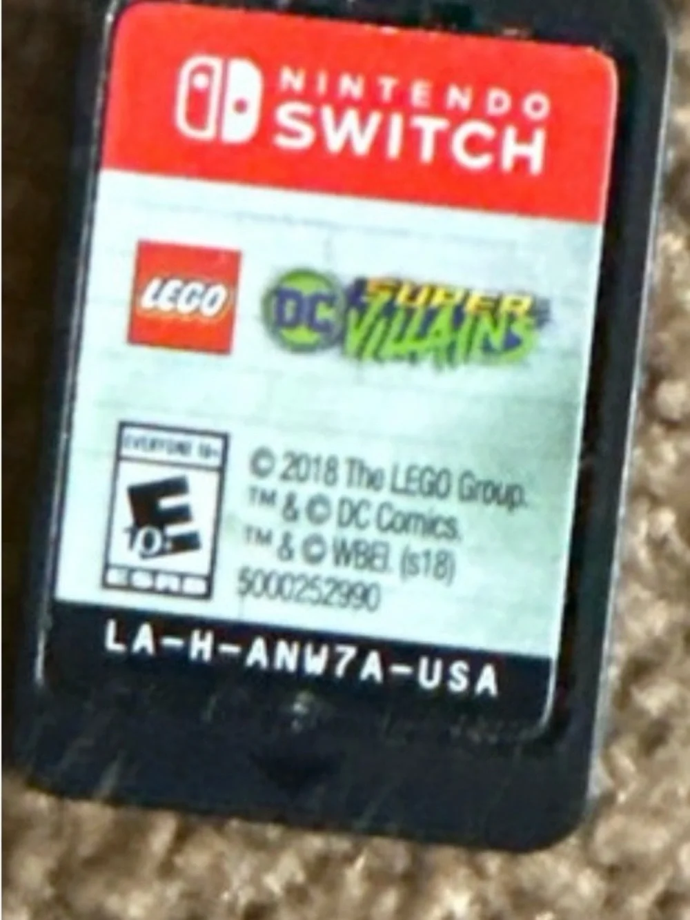 Nintendo Switch LEGO DC Super-Villains Game Card - Black/Red/White